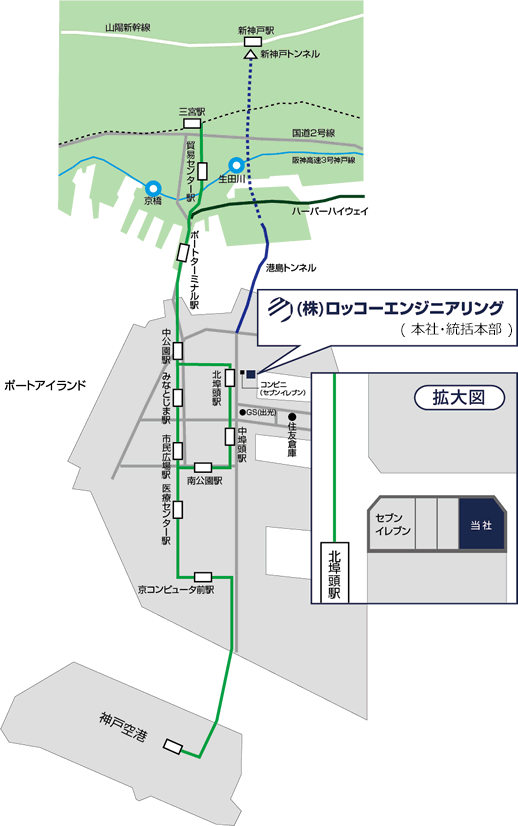 ロッコーエンジニアリングアクセスマップ